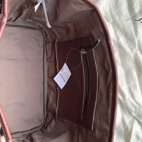 NWT J.Crew Collection Leather and calf hair tote. - Picture 6 of 14